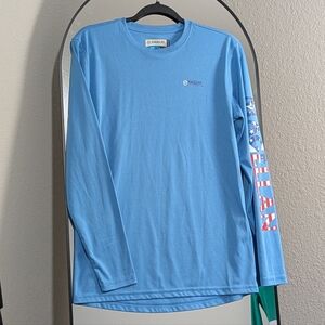 Woman's Magellan Fishing Light Blue Long Sleeve Tee